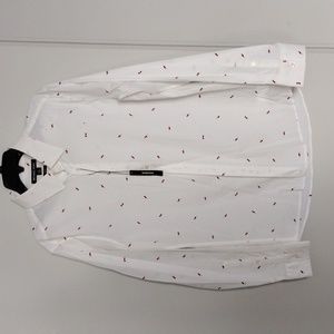 Michael Kors slim fit stretch men's long sleeve shirt